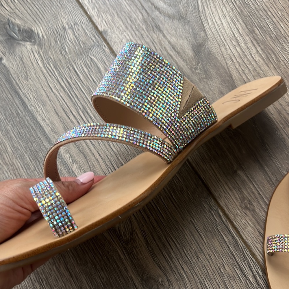 INC Rhinestone sandal 9M - Picture 3 of 10